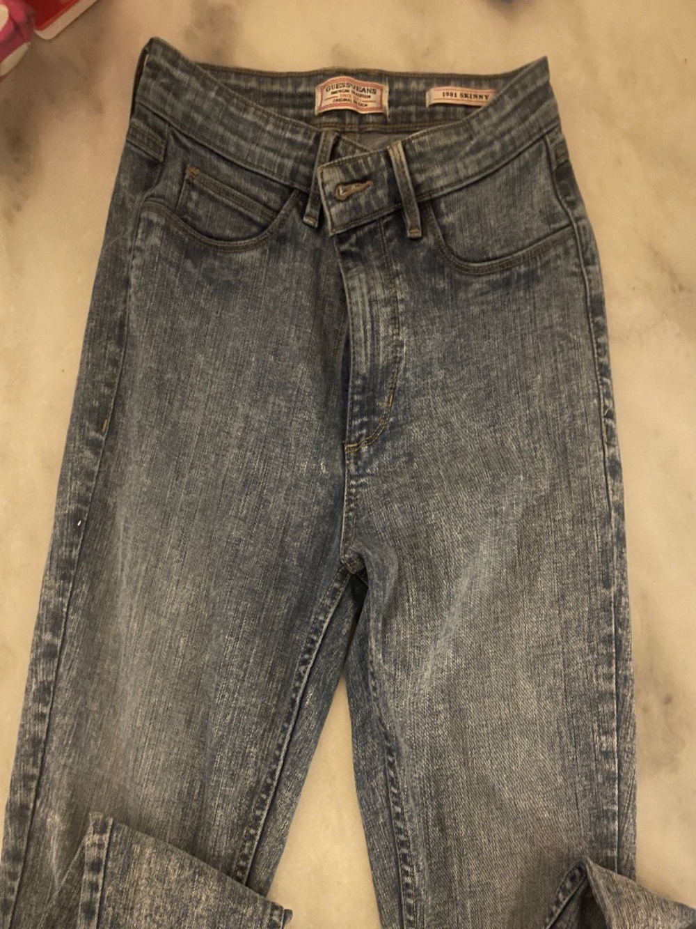 Guess high waist denim skinny jeans